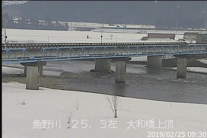 魚野川大和橋上流左岸ライブカメラ2019/02/25